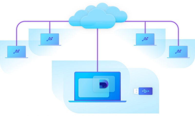 Reindirizza il dongle USB al cloud