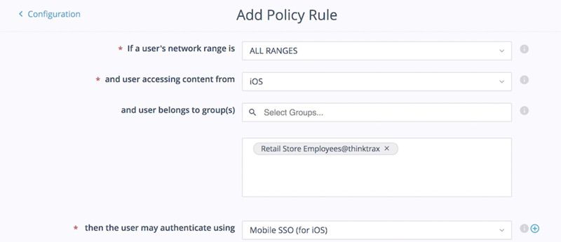 Usar o Workspace ONE Access para adicionar novas regras de política de acesso para seus dispositivos iOS