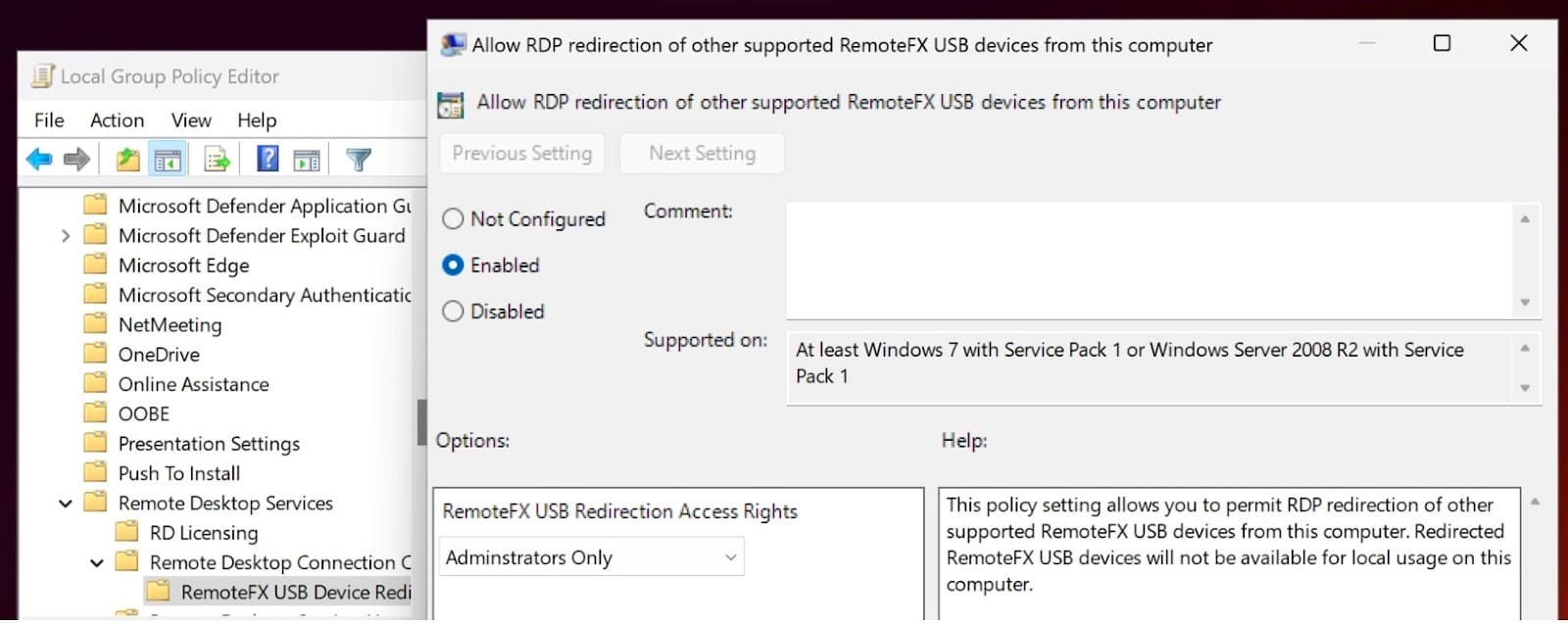  Os sistemas RemoteFX USB permitem