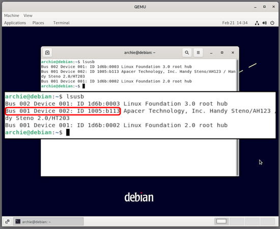  Debian QEMU settings