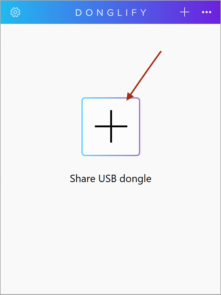  displaying the list of connected dongles
